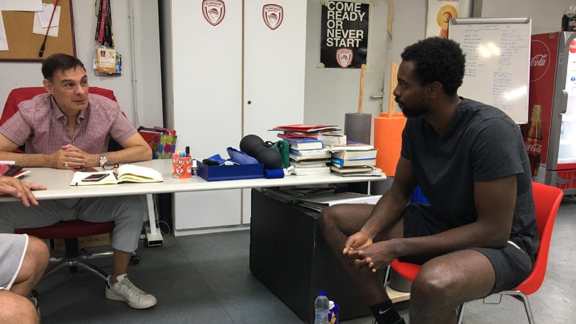 Jean-Charles meets with Bartzokas and Spanoulis (pics)
