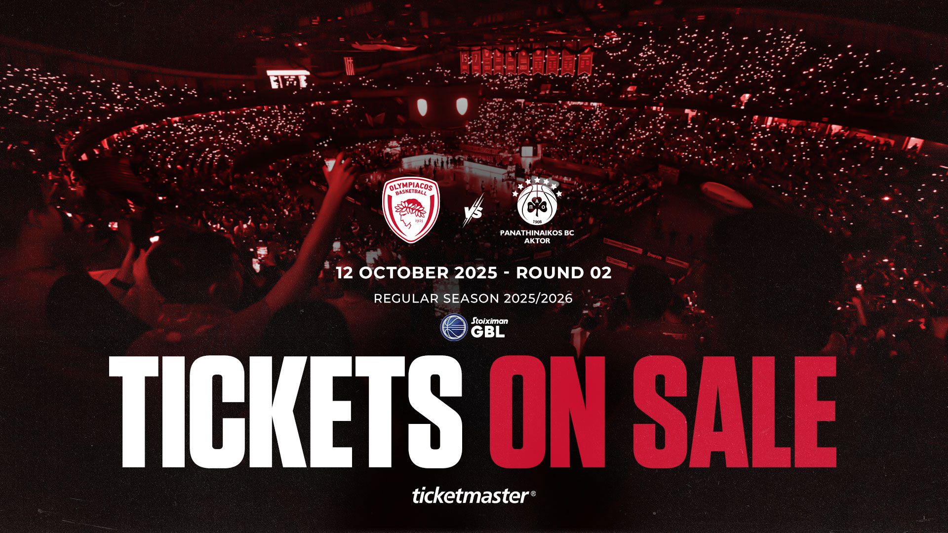 Tα εισιτήρια για τον αγώνα της STOIXIMAN GBL με τον ΠΑΝΑΘΗΝΑΪΚΟ