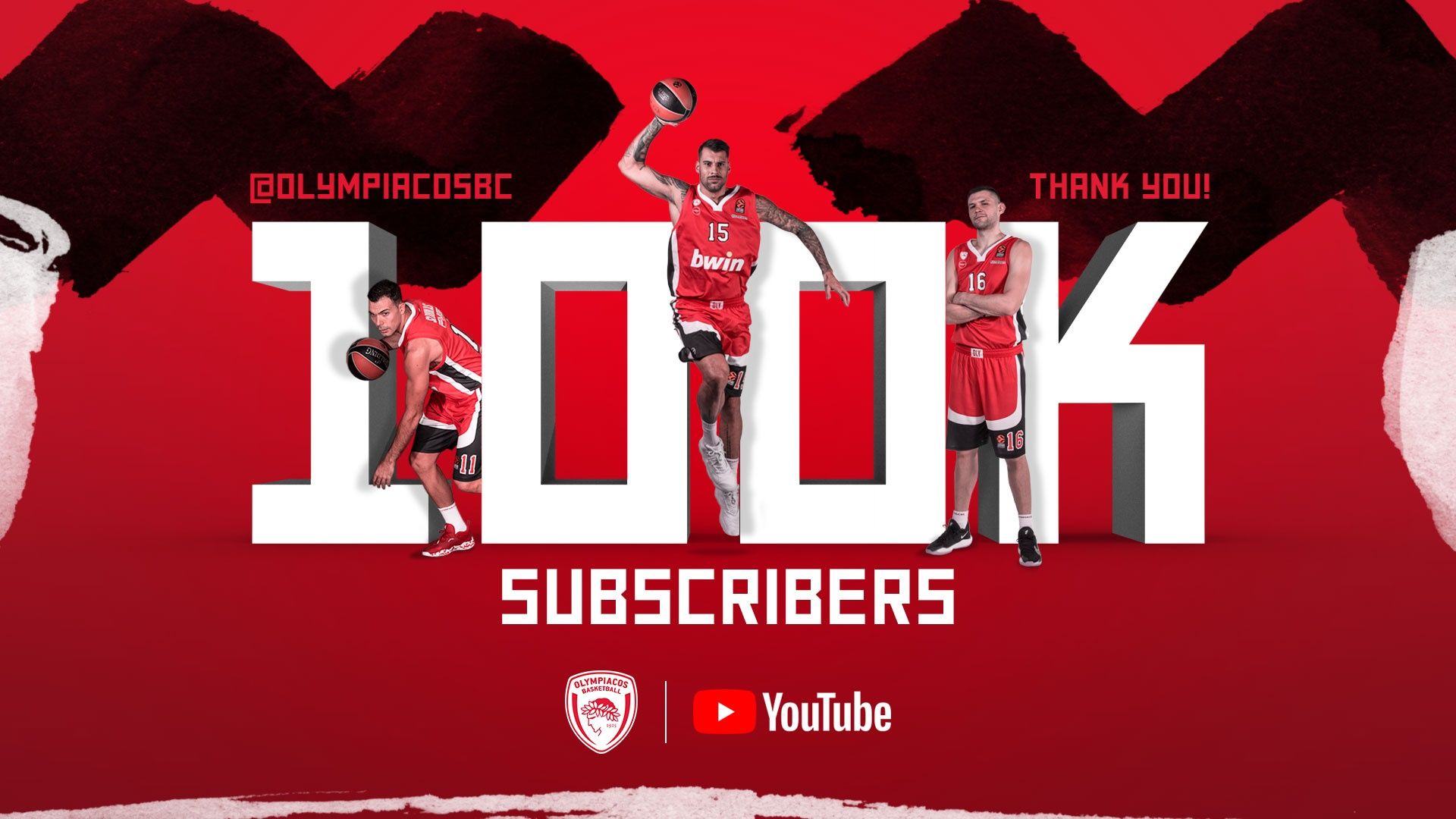 Το OlympiacosBC TV έσπασε το φράγμα των 100.000 συνδρομητών!