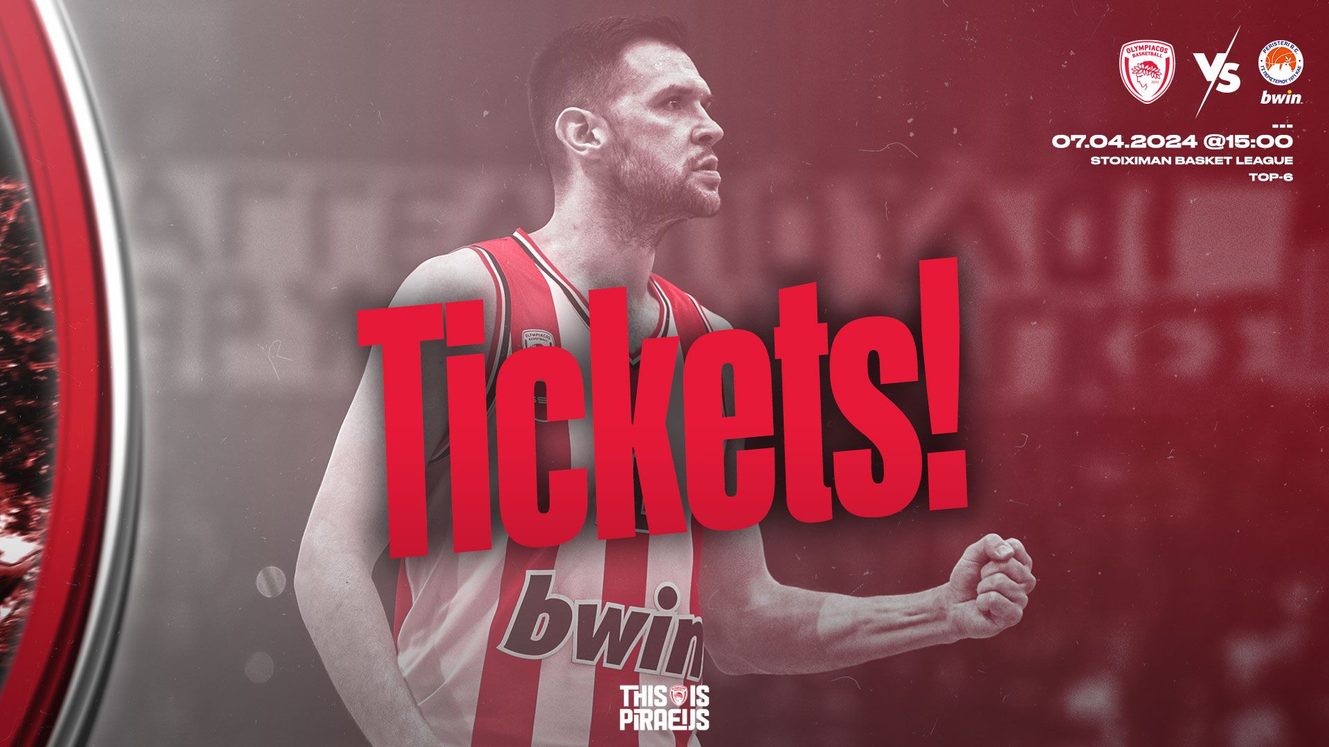 Top 6: Τα εισιτήρια για τον αγώνα με το Περιστέρι